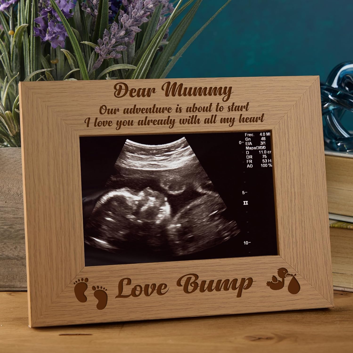 New Baby Pregnancy Scan Wooden Photo Frame Mummy Gift Baby Photo Frame ukgiftstoreonline