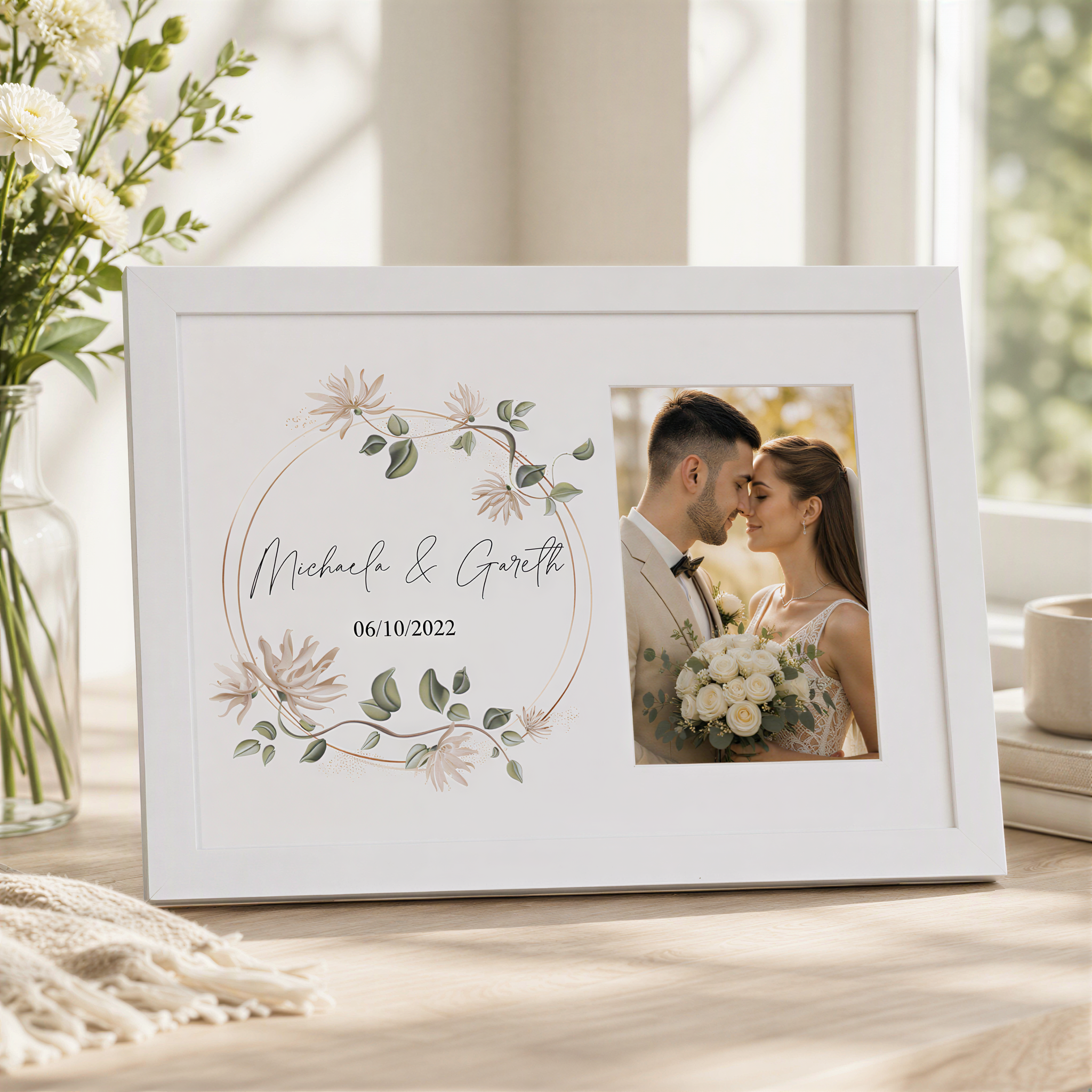 Personalised Wedding Day Photo Frame Gift Any Name and Date Photo Keepsake wedding photo frame ukgiftstoreonline