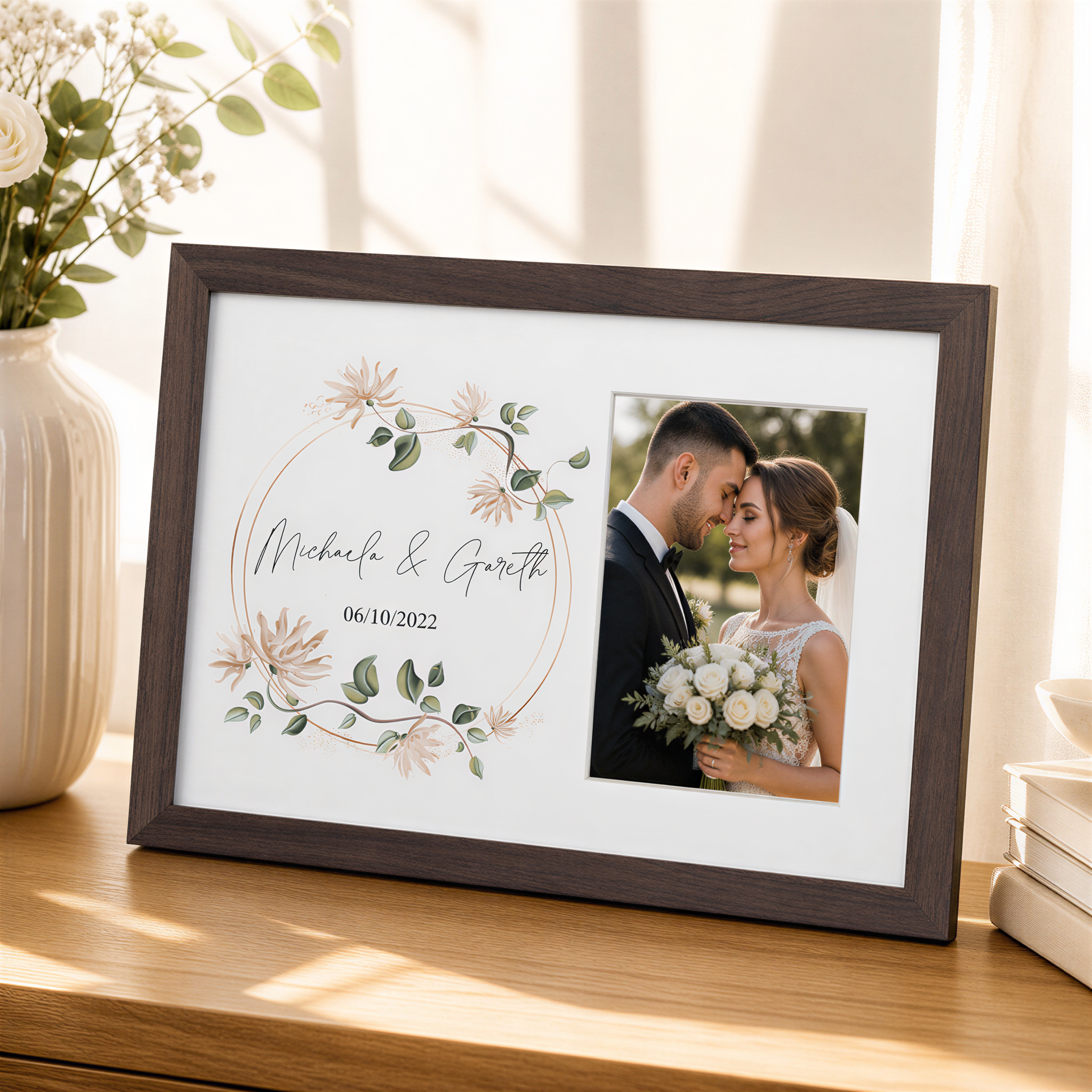 Personalised Wedding Day Photo Frame Gift Any Name and Date Photo Keepsake wedding photo frame ukgiftstoreonline