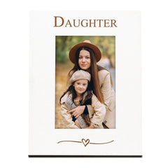 Daughter Engraved White Wooden 6x4 Portrait Picture Photo Frame