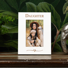 Daughter Engraved White Wooden 6x4 Portrait Picture Photo Frame