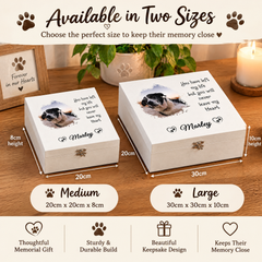Custom Pet Memorial Box With Photo For Pet Lovers Personalised Condolence & Memory Treasure Sympathy Gift ukgiftstoreonline