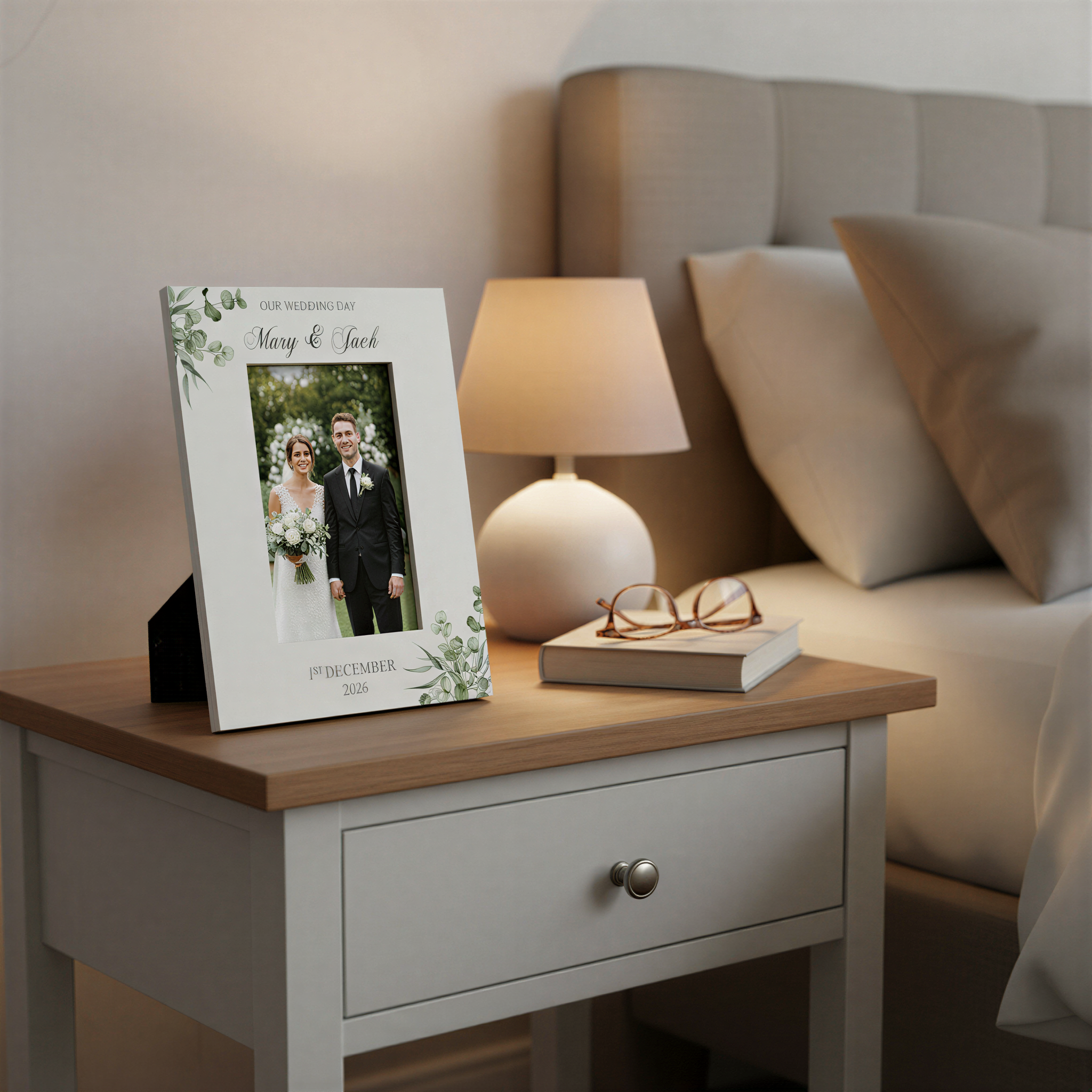 Personalised On Our Wedding Day Elegant Photo Frame Gift For Couple Photo Frame ukgiftstoreonline