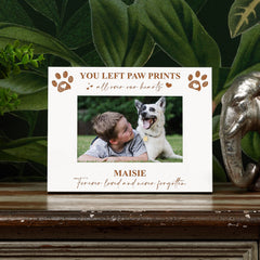 Personalised Dog Memorial White Photo Frame Gift Keepsake Engraved