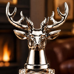 Personalised Whiskey Decanter, Stag Head Stopper, Laser Etched. ukgiftstoreonline