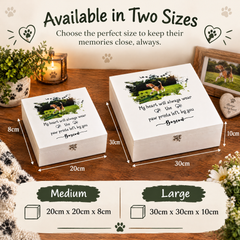 Pet Memorial Box, Personalised Paw Print Photo Keepsake For Pets ukgiftstoreonline