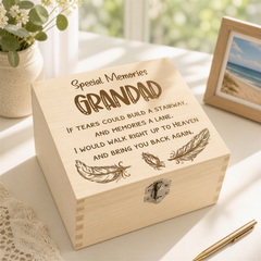 Grandad In Loving Memory Engraved Wooden Keepsake Box Gift Keepsake Memory Box ukgiftstoreonline