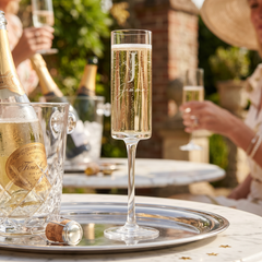 Modern & Elegant Personalised Tall Champagne Prosecco Glass Any Name and Floral Monogram Champagne Glasses ukgiftstoreonline