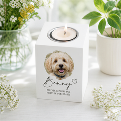 Pet Memorial Candle Holder, Personalised Photo Tealight Holder Gift Tea Light Holder ukgiftstoreonline