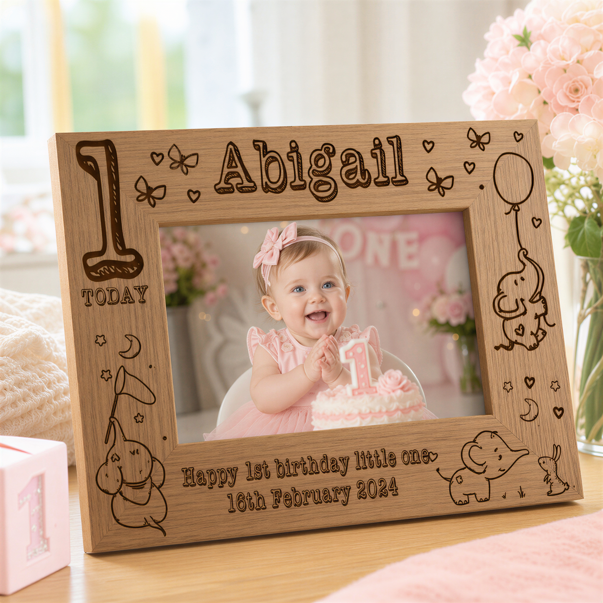 Personalised Baby Girl's First Birthday Photo Frame gift Baby Girl Photo Frame ukgiftstoreonline