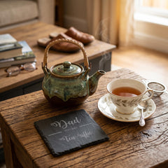 Slate Coaster – Handcrafted Stone Drink Accessory | Rustic Tea Lover Gift ukgiftstoreonline