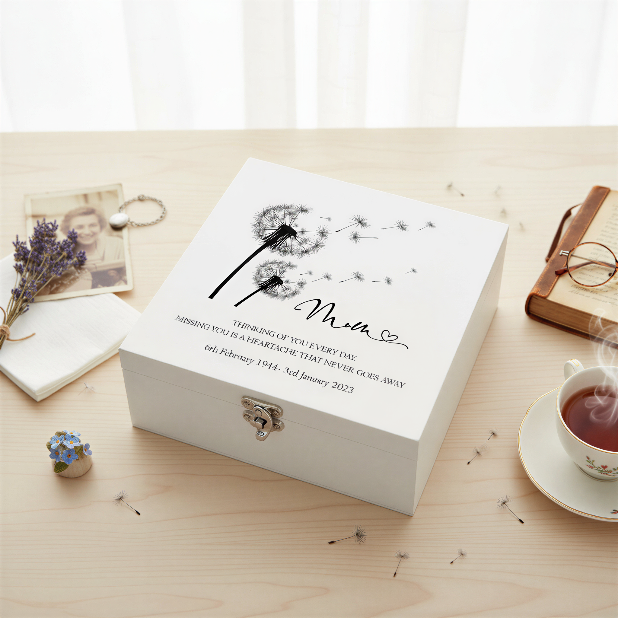 Mum Remembrance Personalised Wooden Keepsake Memory Box Keepsake Wooden box ukgiftstoreonline