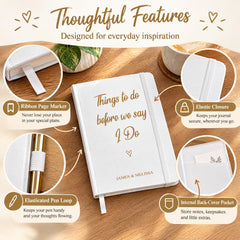 Personalised Wedding Planner Notebook, A5 Bridal To Do List Book ukgiftstoreonline