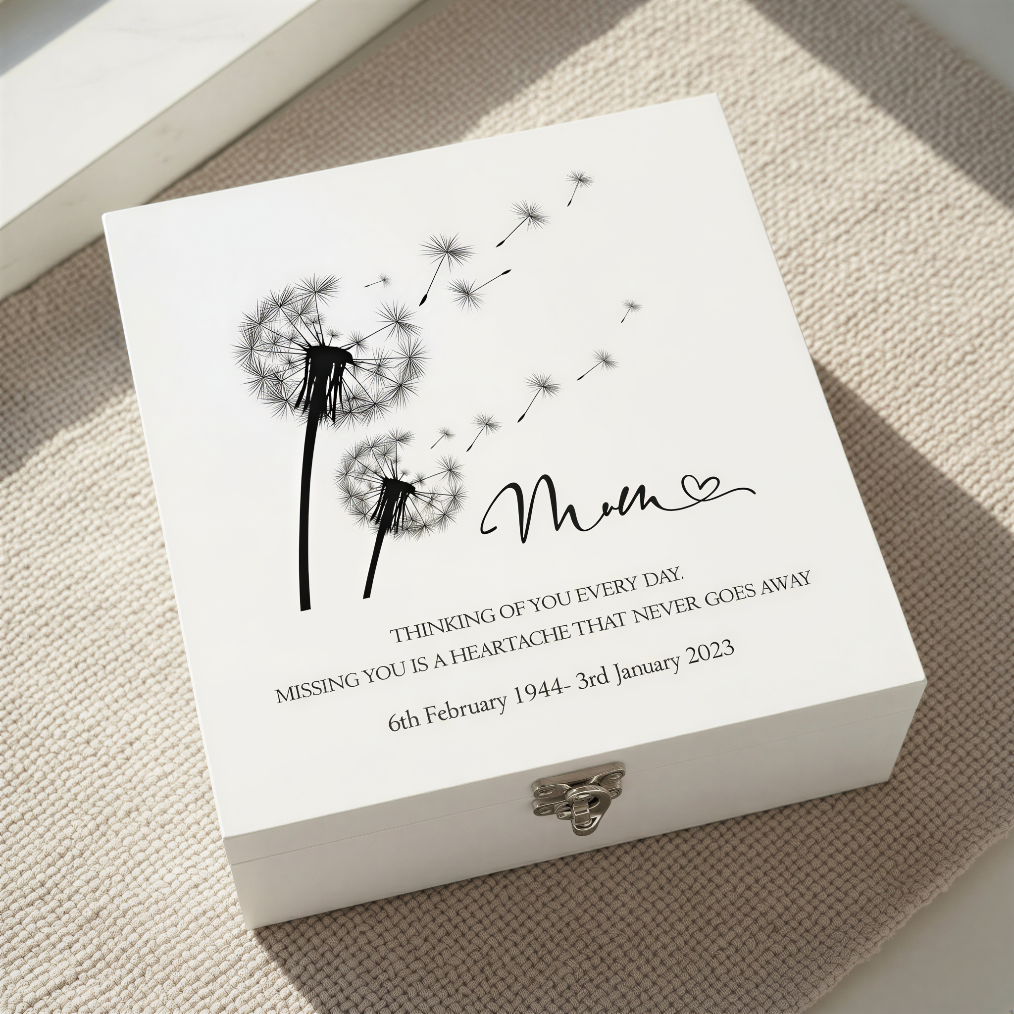 Mum Remembrance Personalised Wooden Keepsake Memory Box Keepsake Wooden box ukgiftstoreonline
