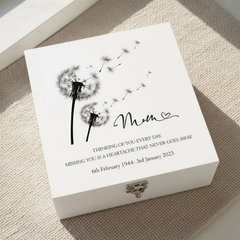 Mum Remembrance Personalised Wooden Keepsake Memory Box Keepsake Wooden box ukgiftstoreonline