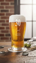 Engraved Personalised 30th Birthday Signature Pint Beer Glass Gift Boxed personalised beer glasses ukgiftstoreonline