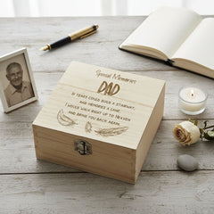 Dad In Loving Memory Engraved Wooden Keepsake Box Gift Keepsake Memory Box ukgiftstoreonline