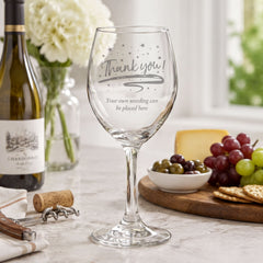 Personalised Engraved Wine Glass – Custom Thank You Message In Gift Box Personalised Wine Glasses ukgiftstoreonline
