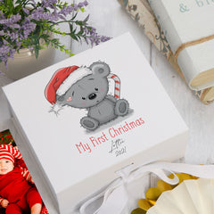 ukgiftstoreonline Personalised My First Christmas Keepsake Memory Box Gift Keepsake Memory Box ukgiftstoreonline