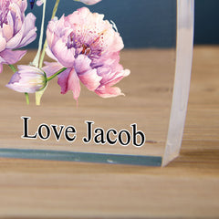 Personalised Any Age Birthday Dragonfly Heart Block In Gift Box 13th 16th 18th 21st 30th 40th 50th 60th 70th 80th 90th