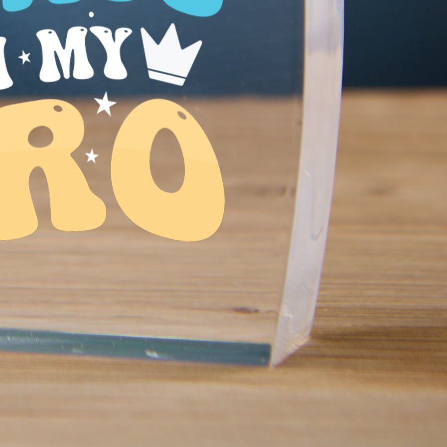 Personalised Dad Gift Heart Block In Gift Box My Dad Always My Hero