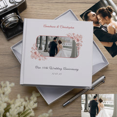 Personalised Elegant White Our 10th Wedding Anniversary Photo Album Gift Custom Photo Anniversary Present Special Keepsake
