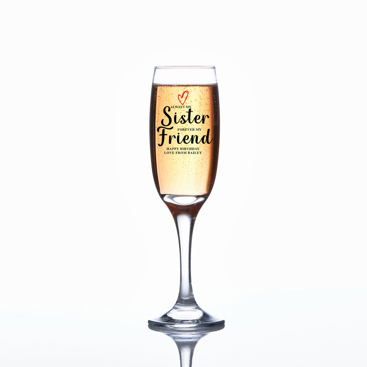 Personalised Sister Champagne Prosecco Glass Gift For Any Occasion