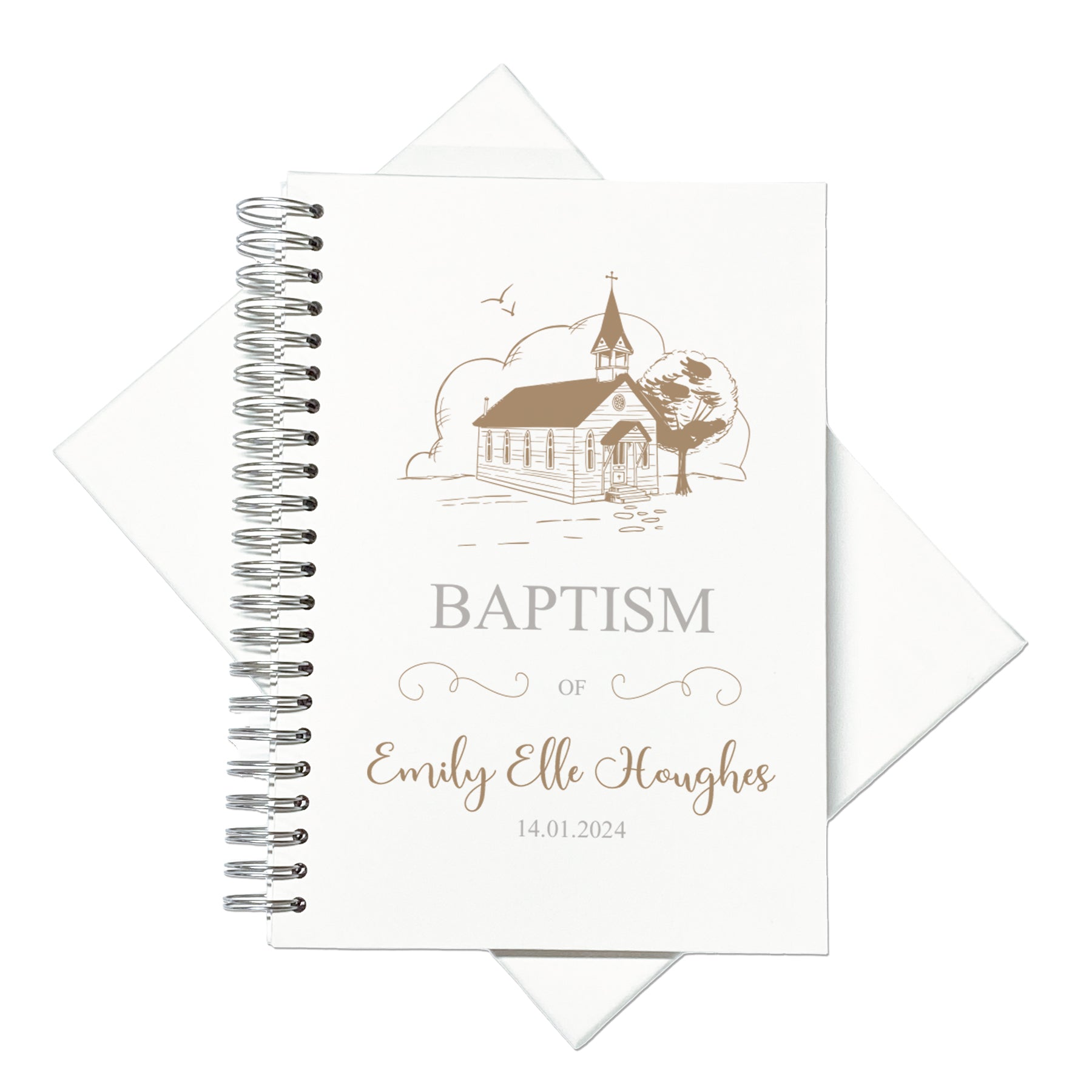 Large A4 Baptism Photo Album Scrapbook or Guest Book Boxed