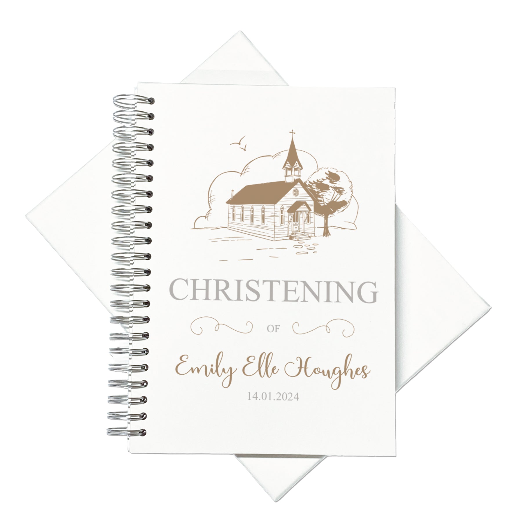 Large A4 Christening Photo Album Scrapbook or Guest Book Boxed