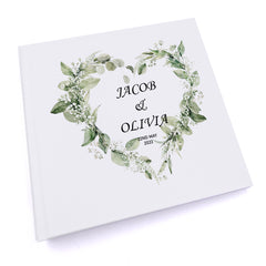 Personalised Wedding Photo Album Gift Floral Heart