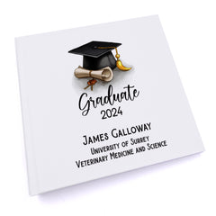 Personalised Graduation Photo album Gift With Hat and Scroll