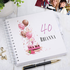Personalised 40th Birthday Gifts for Her Scrapbook Photo Album