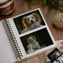 Personalised Large Engraved Wooden Pets Leave Pawprints Photo Album Gift