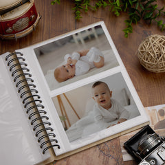 Large Personalised New Baby Boy Photo Album Childhood Memory Book