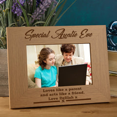 Personalised Special Auntie Wooden Photo Frame Gift Auntie Photo Frame ukgiftstoreonline