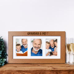 Grandad and Me Wooden Triple Photo Picture Frame 6 x 4