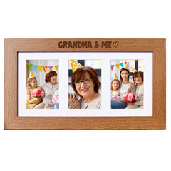 Grandma and Me Wooden Triple Photo Picture Frame 6 x 4