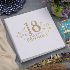 Large Book Bound 18th Birthday Gift For Her Or Him With Star Design Photo Album