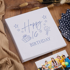 Large Book Bound 16th Birthday Gift For Her Or Him With Present Design Photo Album