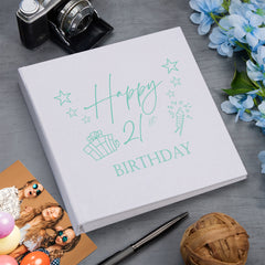 Large Book Bound 21st Birthday Gift For Her Or Him With Present Design Photo Album