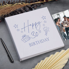 Large Book Bound 30th Birthday Gift For Her Or Him With Present Design Photo Album
