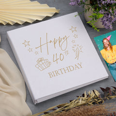 Large Book Bound 40th Birthday Gift For Her Or Him With Present Design Photo Album