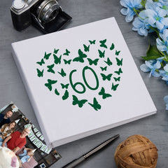 Large Book Bound 60th Birthday Gift For Her Or Him With Butterflies Photo Album