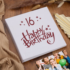 Large Book Bound 16th Birthday Gift For Her Or Him Photo Album