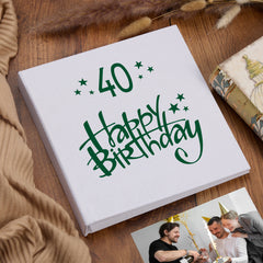 Large Book Bound 40th Birthday Gift For Her Or Him Photo Album