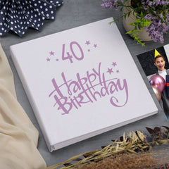 Large Book Bound 40th Birthday Gift For Her Or Him Photo Album