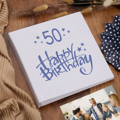 Large Book Bound 50th Birthday Gift For Her Or Him Photo Album