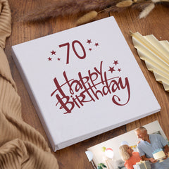 Large Book Bound 70th Birthday Gift For Her Or Him Photo Album