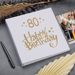 Large Book Bound 80th Birthday Gift For Her Or Him Photo Album