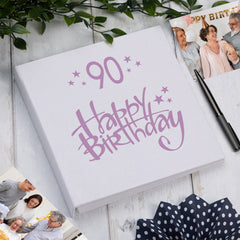 Large Book Bound 90th Birthday Gift For Her Or Him Photo Album